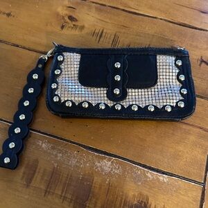 Treesje Metallic Accent Clutch